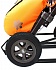 Санки-коляска Snow Galaxy City-1-1, дизайн - Панда на оранжевом, на больших надувных колёсах с сумкой и варежками  - миниатюра №8